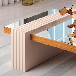 Mesa de Centro HB Móveis Luna com Espelho - 3 Mesa de Centro HB Móveis Luna com Espelho - 3