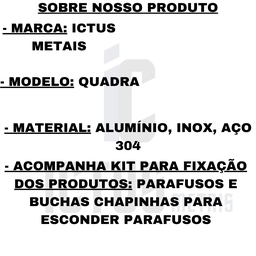 Kit Acessorios para Banheiro Quadrado 5 Peças Cromado Luxo Único - 7