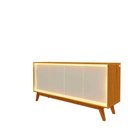 Ver imagem 5 de Conjunto Rack + Buffet Requinte 260 cm - Naturale/Off White Gelius