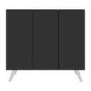 Ver imagem 5 de Armário Lavanderia Retrô com 3 Portas 90 Cm Multimóveis Mp5033 Preto/branco