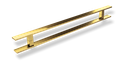 Ver imagem 5 de Porta Pivotante Lamb.Miraggio c/Puxador e. Sup.Marrom Corten Dourado 100 Brimak