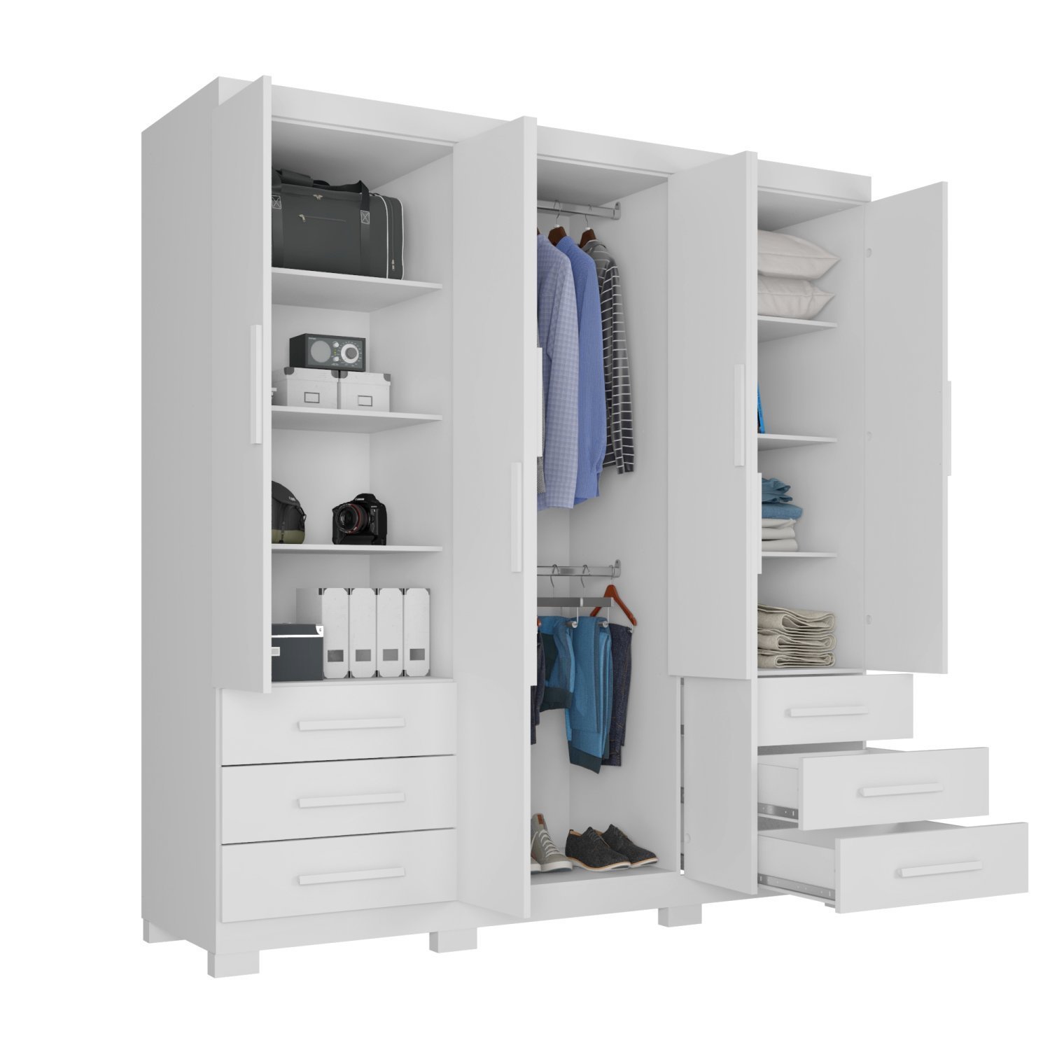 Guarda Roupa Artico 6 Portas 6 Gavetas Yescasa - 8