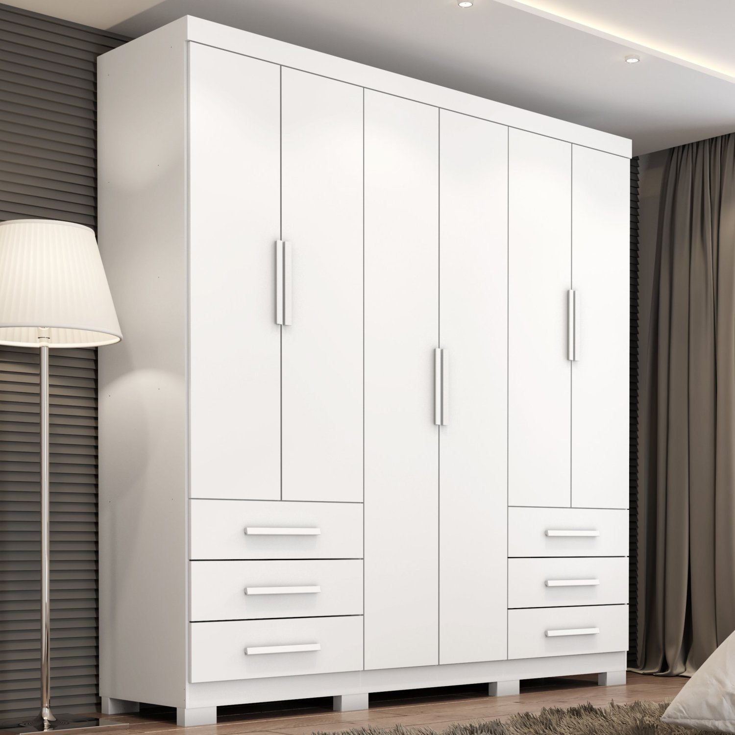Guarda Roupa Artico 6 Portas 6 Gavetas Yescasa - 1