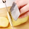 Protetor de Dedos Cortar Legumes Frutas Carne Inox 4un - 1
