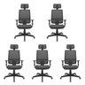 Kit 5 Cadeiras Escritório Presidente Ergonômica NR17 com Relax Tela Mesh Brizza - 1