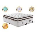 Ver imagem 3 de Cama Box Queen Colchão + Box 158x198 Molas Ensacadas Cama Inbox Relax Pillow