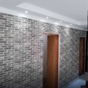 Ver imagem 4 de Papel de Parede Tijolo Cinza Escuro Impermeável Lavável Vinílico Autocolante 3d Aparente