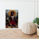 Ver imagem 2 de Quadro Exu Elegbára - Eleguá 45x34cm - com Vidro:madeira Preta