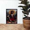 Ver imagem 1 de Quadro Exu Elegbára - Eleguá 45x34cm - com Vidro:madeira Preta