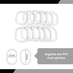 1 Cortina Box Banheiro PVC Grossa Antimofo Ilhós Pt 140x200 - 5