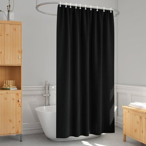 1 Cortina Box Banheiro PVC Grossa Antimofo Ilhós Pt 140x200
