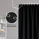 Ver imagem 3 de 1 Cortina Box Banheiro PVC Grossa Antimofo Ilhós Pt 140x200