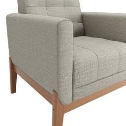 Poltrona Decorativa para Sala de Estar em Linho 305 Brooks - 5