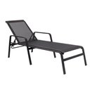 Ver imagem 1 de Espreguiçadeira para Piscina Reforçada Aluminio Tela Sling Preto