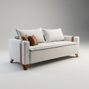 Ver imagem 2 de Sofá 2 Lugares Espanha Base Madeira Tecido Linho Cru Living 1,80m