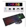Kit Teclado e Mouse Gamer Rgb Led Usb com Fio Cmk-188 Jogos - 2