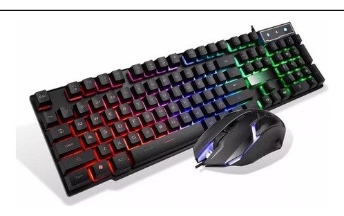 Kit Teclado e Mouse Gamer Rgb Led Usb com Fio Cmk-188 Jogos - 3