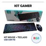 Kit Teclado e Mouse Gamer Rgb Led Usb com Fio Cmk-188 Jogos - 1