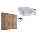Ver imagem 1 de Cama Box Casal + Colchão Freedom Ortobom + Guarda Roupa Master Vip 8.4 Atacama