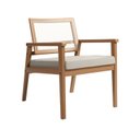 Ver imagem 2 de Poltrona Decorativa Linho 61,5cm Alves Pereira Bege Areia