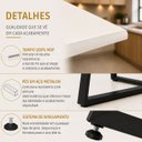 Ver imagem 4 de Mesa de Jantar Santorine Quadrada MDF e Base de Aço Reunião Off White/Preto - Lh Móveis