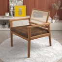 Ver imagem 1 de Poltrona Decorativa para Sala de Estar 521 Nobuck Caraiva