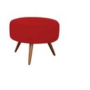 Ver imagem 3 de Kit 2 Poltronas Opalas com Puff Redondo Suede Vermelho