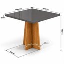 Ver imagem 3 de Conjunto Canto Alemão com Baú, Mesa Quadrada e 2 Cadeiras Estofadas 90x78x90cm