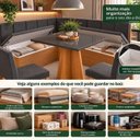 Ver imagem 7 de Conjunto Canto Alemão com Baú, Mesa Quadrada e 2 Cadeiras Estofadas 90x78x90cm