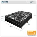 Ver imagem 3 de Cama Box Preta + Colchão Viúva Florencia Espuma D28 Liso 128x188x51cm
