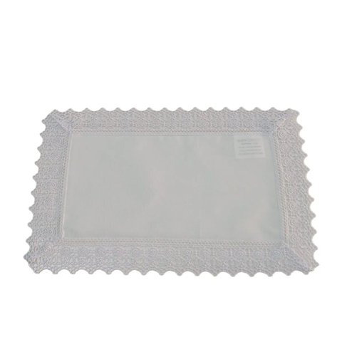 Jogo Americano com 4 Lugares 45 X 30 Branco Renda Argivai