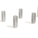 Ver imagem 1 de Kit com 5 Pés Cromados para Móveis Pe5 Kappesberg Cromado