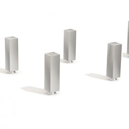 Kit com 5 Pés Cromados para Móveis Pe5 Kappesberg Cromado - 1