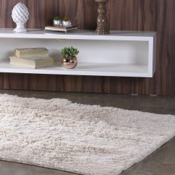 Tapete Fluffy para Sala 100% Poliester 140x200cm Marfim - 3