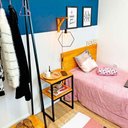 Ver imagem 4 de Mesa de Cabeceira Style Square Industrial Carvalho e Preto