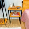 Mesa de Cabeceira Style Square Industrial Carvalho e Preto - 2