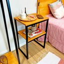 Ver imagem 3 de Mesa de Cabeceira Style Square Industrial Carvalho e Preto