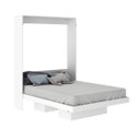 Ver imagem 6 de Cama De Casal Multifuncional Articulável Com 2 Prateleiras: Branco