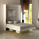 Ver imagem 1 de Cama De Casal Multifuncional Articulável Com 2 Prateleiras: Branco