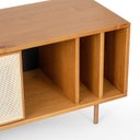 Ver imagem 7 de Rack para TV até 75 Polegadas 3 Gavetas com Palhinha Madeira Maciça 180cm Yescasa Marrom