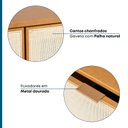 Ver mais imagens de Rack Para TV até 60 Polegadas 3 Gavetas Madeira Maciça Palhinha Yescasa