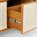 Ver imagem 6 de Rack para TV até 75 Polegadas 3 Gavetas com Palhinha Madeira Maciça 180cm Yescasa Marrom
