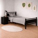 Ver imagem 1 de Cama Juvenil Solteiro Lilly com Colchão Solteiro 88cm Klm Preto/Preto