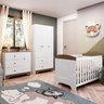 Quarto de Bebê com Guarda Roupa Cômoda e Berço Americano 100% MDF Ayla - 1