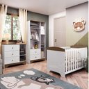 Ver imagem 2 de Quarto de Bebê com Guarda Roupa Cômoda e Berço Americano 100% MDF Ayla