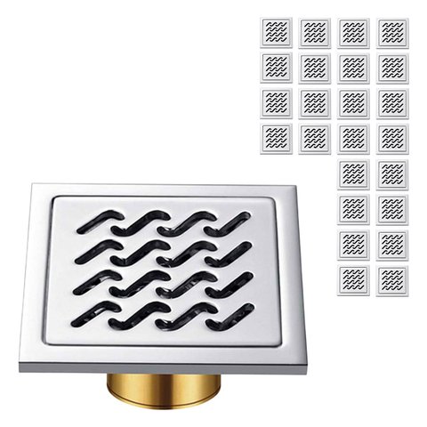 Ralo 10x10 Inox Kit 24 Uni Banheiro Box Anti Odor Casa Quintal Varanda Jardim Anti Inseto Lavabo Res