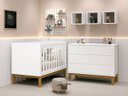 Ver imagem 1 de Jogo de Quarto para Bebê Classic New Branco Fosco com Madeira - Reller