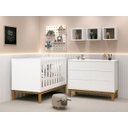 Ver imagem 1 de Jogo de Quarto para Bebê Classic New Branco Fosco com Madeira - Reller