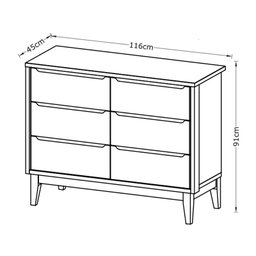 Jogo de Quarto para Bebê Classic New Branco Fosco com Madeira - Reller - 5