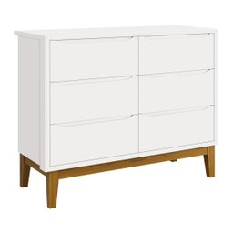 Jogo de Quarto para Bebê Classic New Branco Fosco com Madeira - Reller - 4